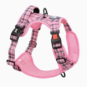 PoyPet Dog Harness. Pink and Black Plaid. Brand New. Size Medium